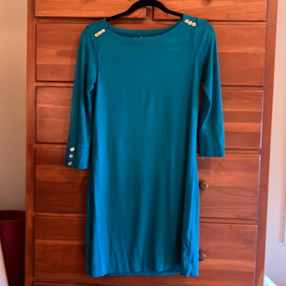 Women’s teal dress by Lilly Pulitzer size small